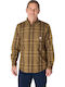 Long Sleeve Checked Shirt in a Loose Fit Dark Cove