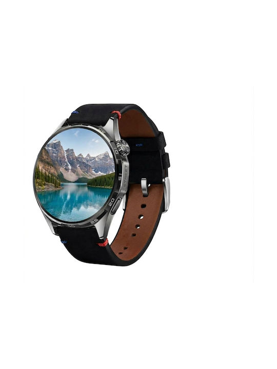 Λουράκι Vegan Leather Cowhide Texture Garmin Vivoactive 5 Black