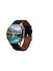 Λουράκι Vegan Leather Cowhide Texture Garmin Vivoactive 5 Black
