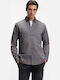 Rickert Long Sleeve Shirt in Regular Fit Dark Brown