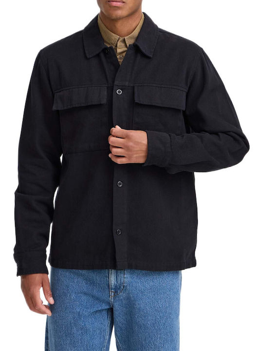 Blend Cuma Overshirt с дълъг ръкав Черен