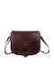 Set aus Gehäkelter Brauner Damen-Messenger-Tasche