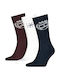 Tommy Hilfiger Мъжки чорапи в бордо, бяло и синьо 3Pack