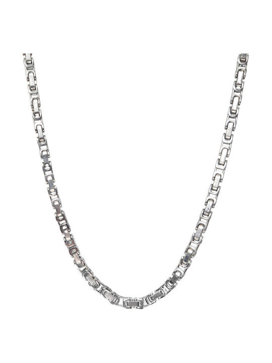 Silver And More Αλυσίδα Λαιμού από Ανοξείδωτο Ατσάλι