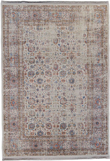 Boho Ръчно Изработен Неплъзгащ се Правоъгълен Килим Екрю 200x290cm