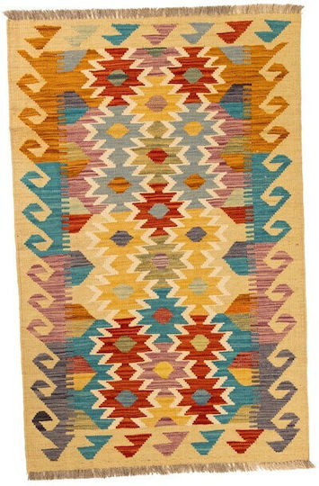 Kelim Handgefertigter Rechteckiger Mehrfarbiger Teppich 77x123cm