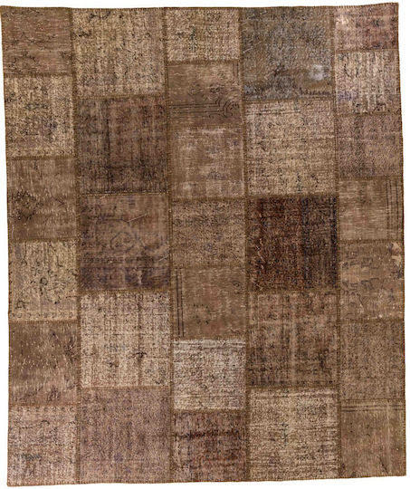 Patchwork Χειροποίητο Χαλί Ορθογώνιο Καφέ 248x297cm