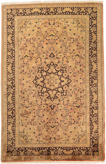 Bidjar Handgefertigter Teppich Rechteckig Beige 135x210cm
