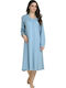 Primavera Winter Women's Nightgown Light Blue