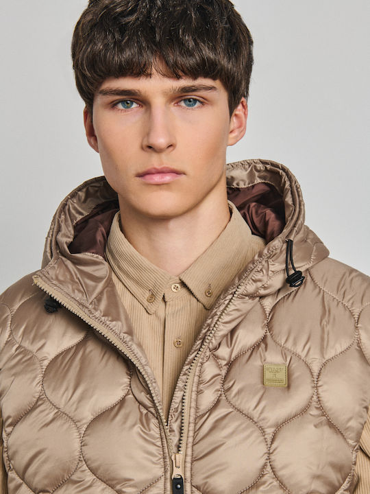 Ärmellose Jacke Taupe