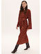 Sophia Midi Brown Dress