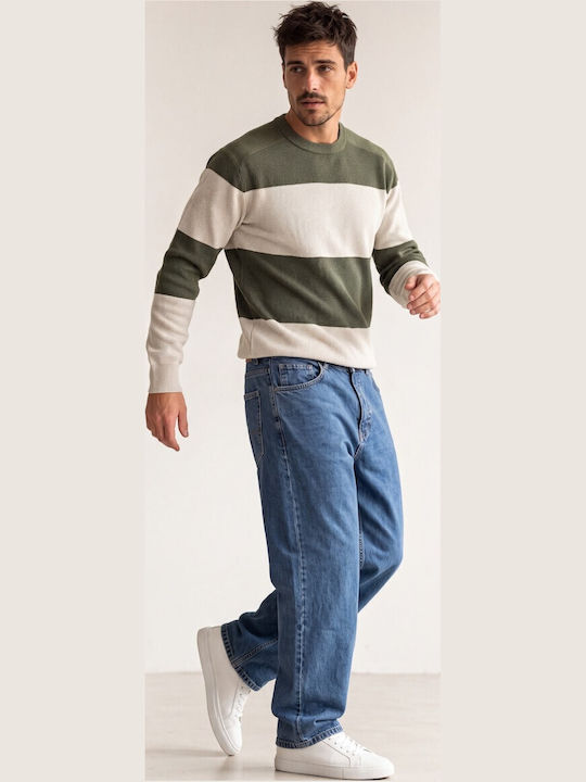 Ben Tailor Color Block Πουλόβερ Χακι