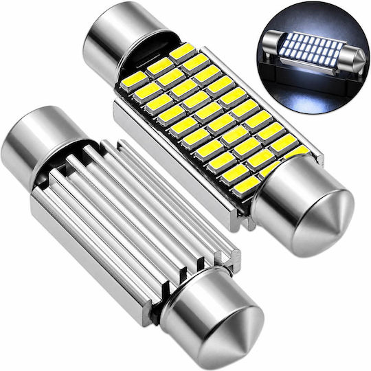 Rchang Becuri Auto și Moto C5W CAN bus LED 6500K Alb Rece 12V 3W 2 buc