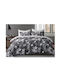 Kraft World King-Size-Spannbettlaken-Set 220 x 240 + 25 cm Grau (4-teilig)