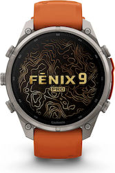 Garmin Fenix 9 Pro InReach Titanium 47mm Αδιάβρ...