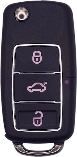 Replacement Vag VW Seat Skoda Key Shell 3 Buttons – Foldable Flip Key