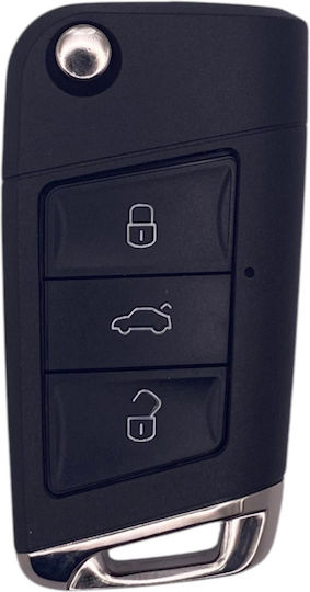Replacement Foldable 3-Button Key Shell VW Audi Seat Skoda VAG