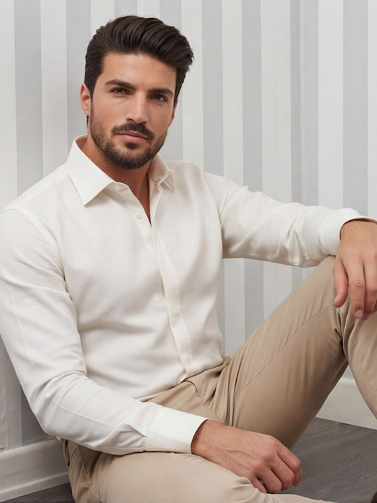 Long Sleeve Regular Fit Shirt Ecru