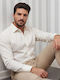 Long Sleeve Regular Fit Shirt Ecru