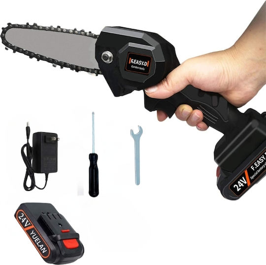 24V Brushless Battery Chainsaw 0.70kg Brushless with 6cm Blade
