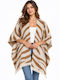 Damenponcho Beige