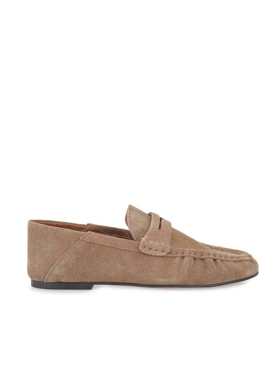 Suede Women's Loafers in Brown