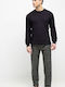 Odyssey Winter Checked Men's Cotton Pyjamas Black