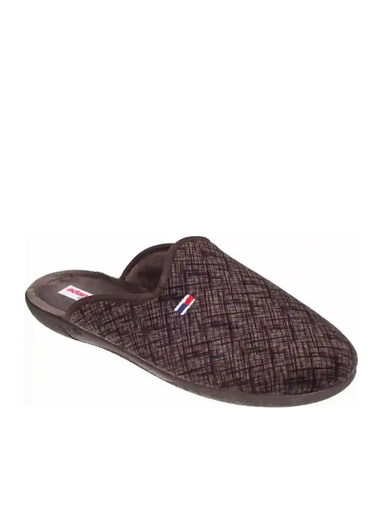 Adam's Shoes Ανδρικές Παντόφλες Καφέ