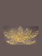 Illuminated Christmas Metal Decorative Tree 58 cm for Outdoor Use Electric Gold Flower