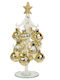 Christmas Decorative Glass Tree 20cm Adorned Transparent