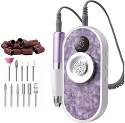 Battery-Powered Nail Drill Purple