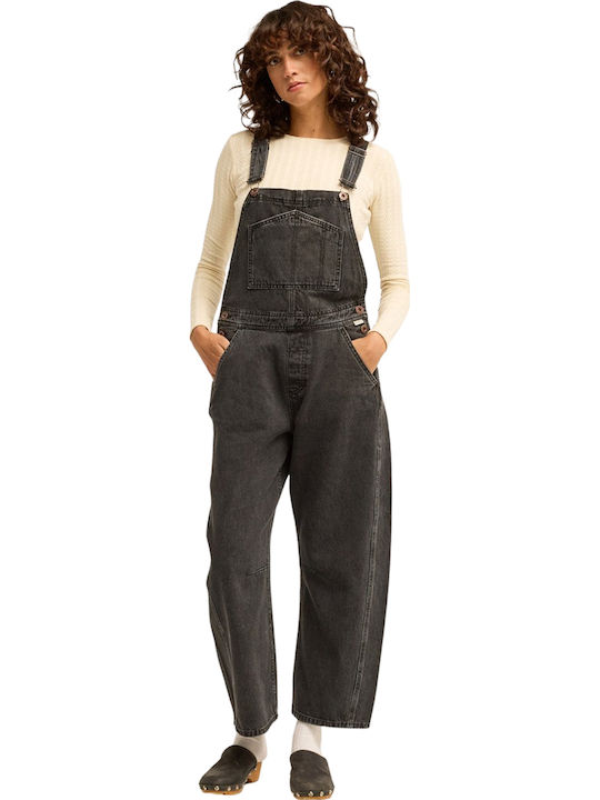 Women's Denim Dungarees Kvjw/Black Rinse