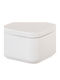 White Square Ceramic Trinket Box K982 6x6x4.2cm Nv-1200982