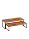 Relaxdays Tischständer Metall 40 x 20 x 16 cm 2 Stück Braun