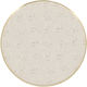 "70" Paper Dessert Plates Linen Effect Gold Details 6 Pieces