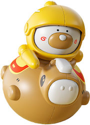 Giggles & Co Knight Roly-Poly Anti-Stress Rattle Yellow – Small Party Favor
