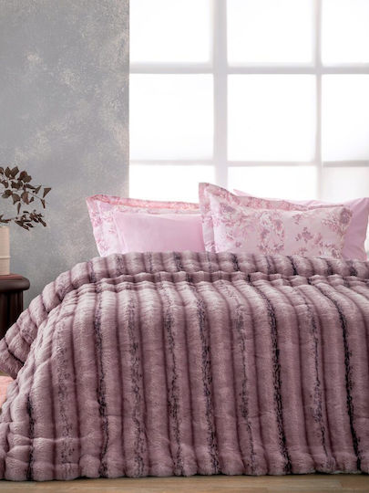 Palamaiki Kely Double Sherpa Comforter 220x240cm Purple 810 GSM