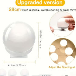 ShuShu Lampă LED pentru Oglindă de Machiaj, Alb Cald, cu Alimentare USB ShuShu Lampă LED pentru Oglindă de Machiaj, Alb Cald, cu Alimentare USB
