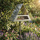 vidaXL Bird Feeder Stainless Steel Silver