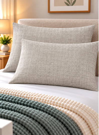 Decotelia Dune Kissenbezug-Set mit Umschlag Greige 53x73 cm