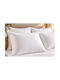 Decotelia Stripe Pillowcase Set with Envelope Closure White 53x75cm