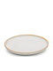 Yuk Flacher Porzellanteller Beige mit einem Durchmesser von 25,5 cm
