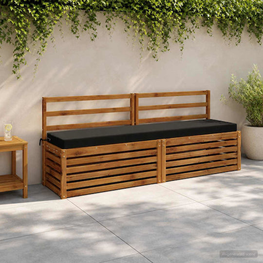 vidaXL Pernă pentru Bancă de Grădină Soest Neagră 2 Buc. 40x170 cm