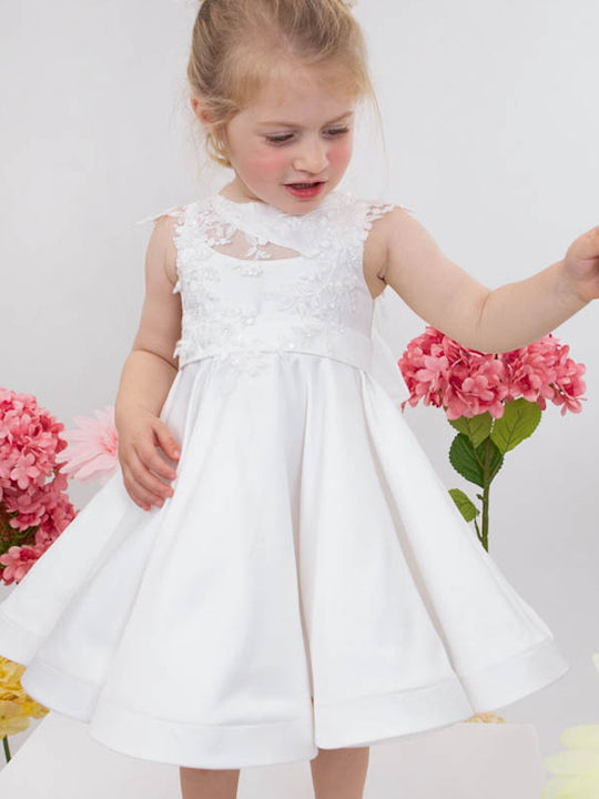 Bambolino Demi Weißes Gestricktes Taufkleid
