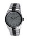 Men's Watch 44mm Battery With Silver Metal Bracelet