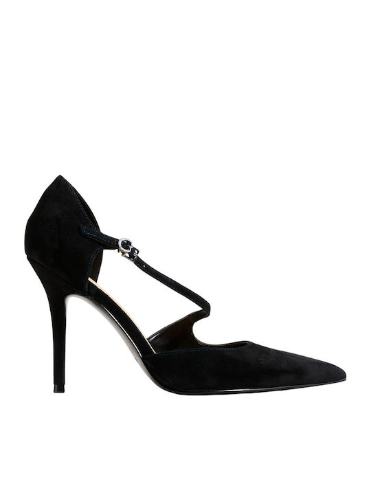 Guess Suede Pointed-Toe Pumps with Strap & High...
