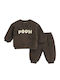 Kids’ Brown Sweatpants Set