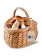Creative Dekorativer Korb aus Korbweide Beige 43x33x40 cm
