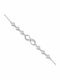 Ios Women's Silver Infinity Design Bracelet with Zircon