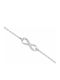 Ios Women's Silver Infinity Design Bracelet with Zircon